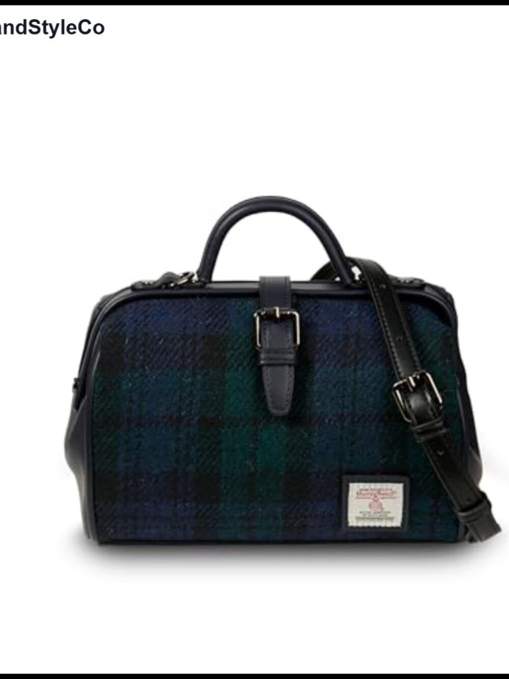Doctor Satchel Bag Harris Tweed Vegan Leather